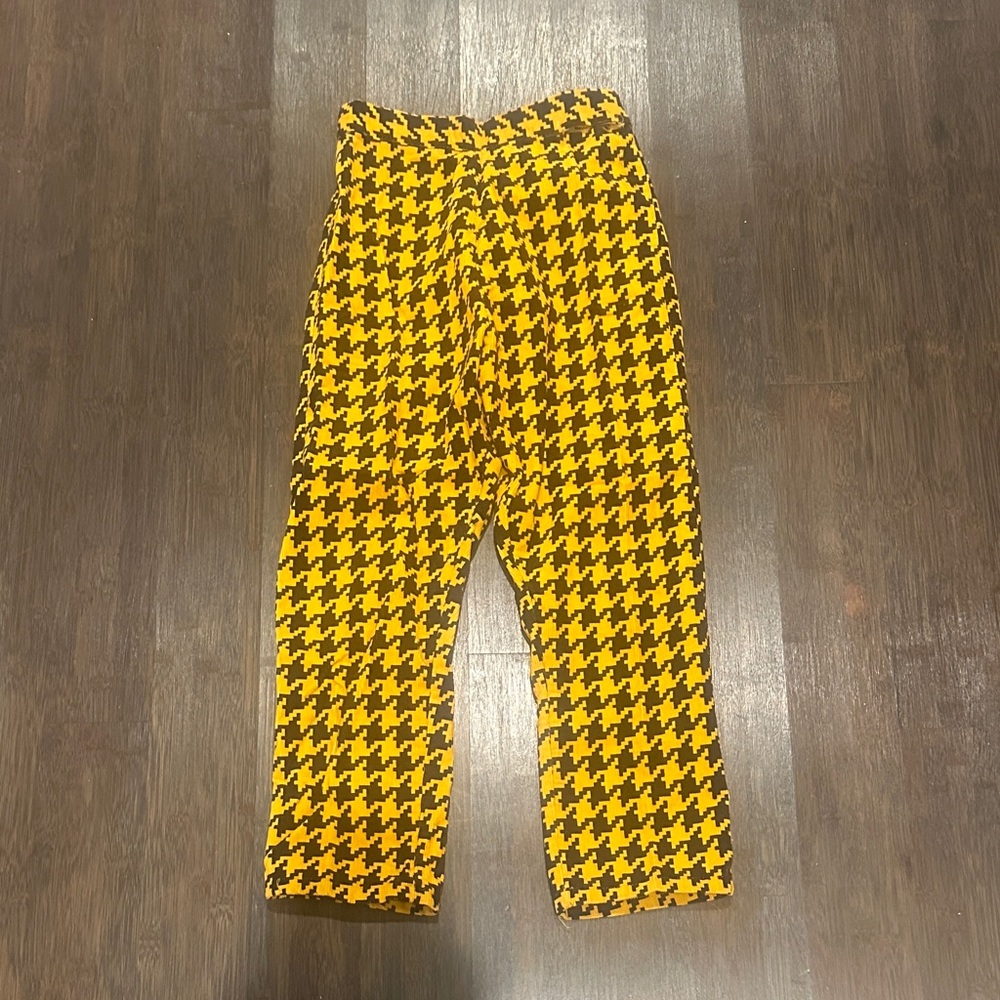 Yellow and Black Capris